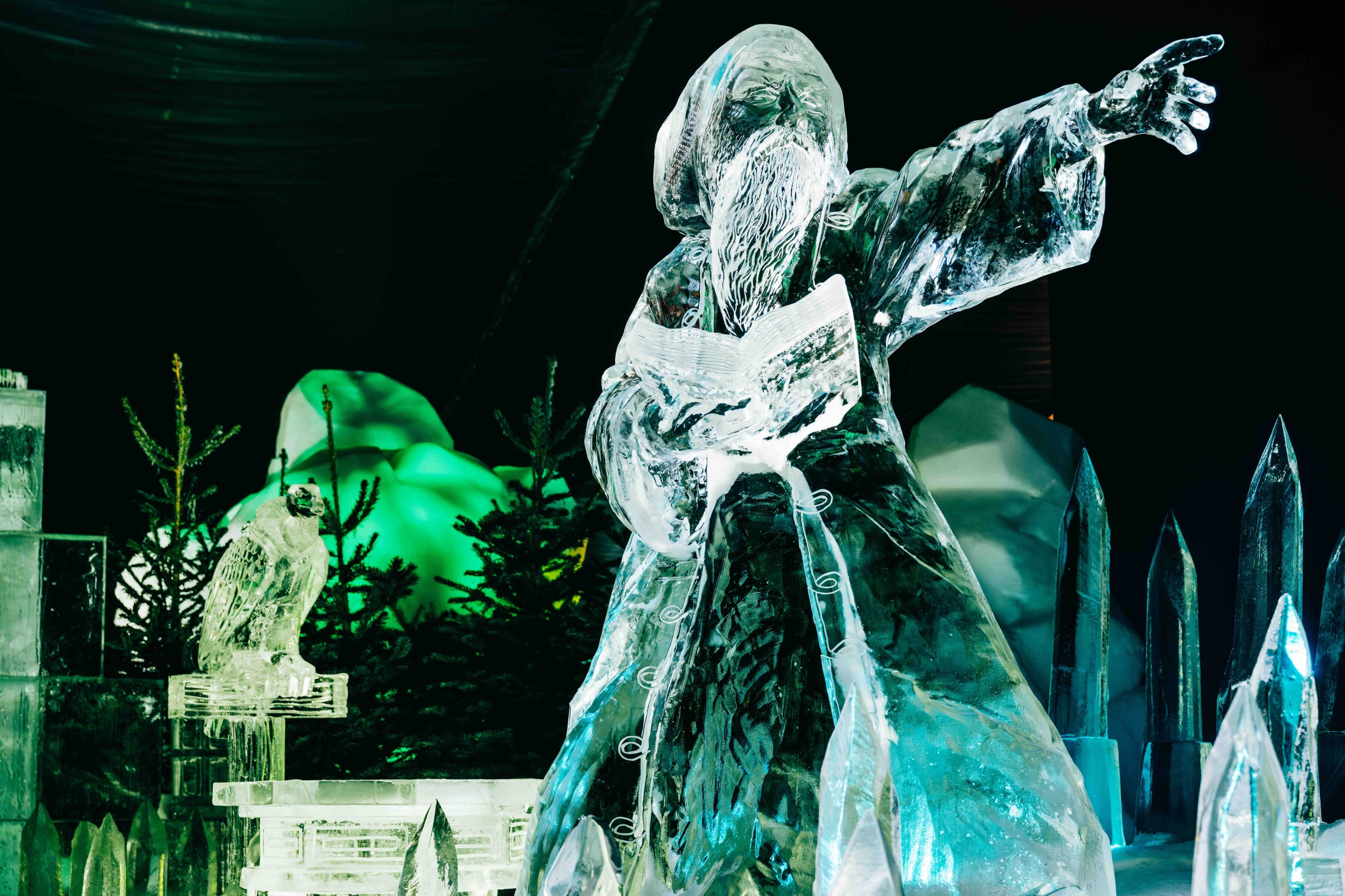 Ice sculpture at the Magical Ice Kingdom at Winter Wonderland 2025